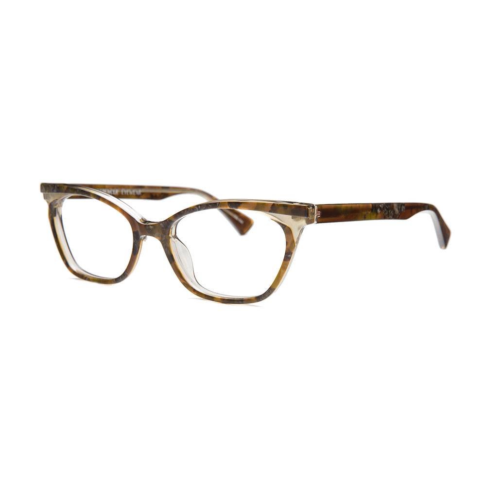 Geneva Layered Eyeglass Frames - Olive Marble Light 1048