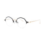 Augusta Timeless Eyeglass Frames - Matte Black w/Shiny Gold 2018