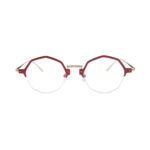 Augusta Timeless Eyeglass Frames - Matte Dark Red w/Shiny Gold 2019